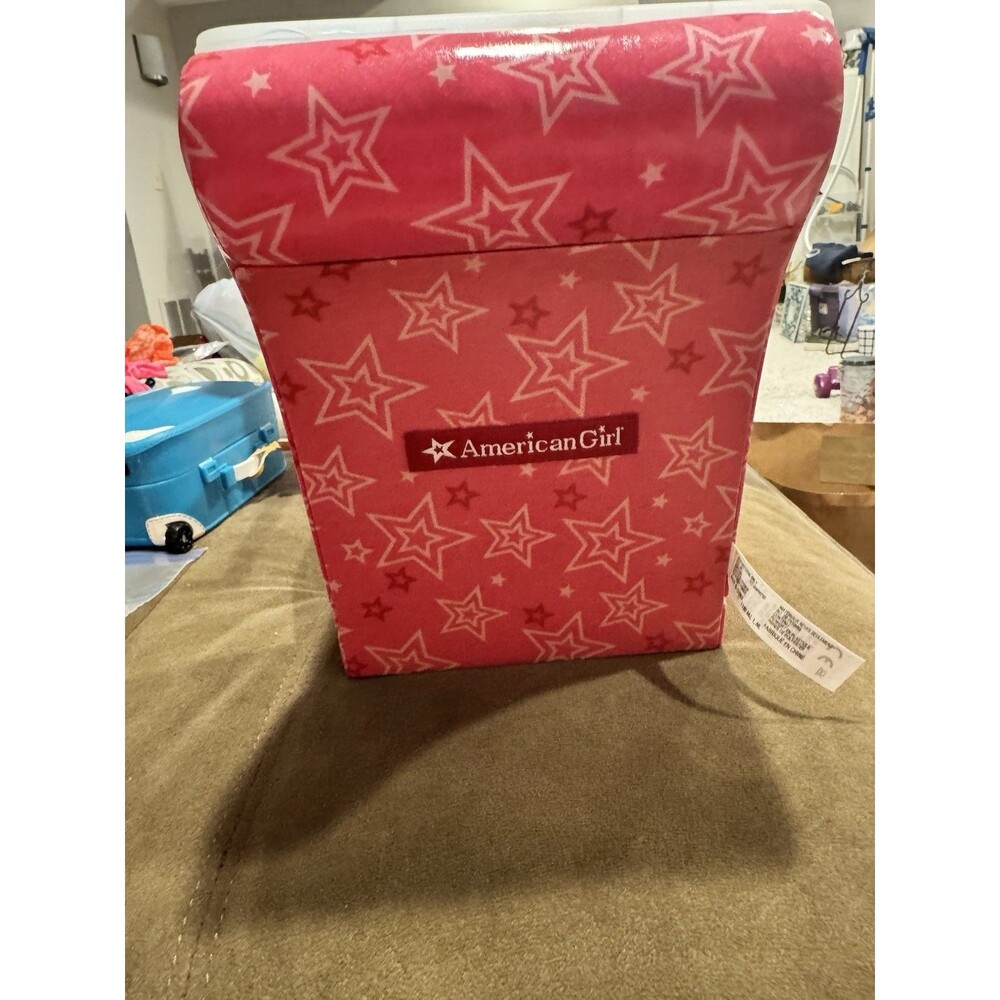 American Girl Bistro Cafe Treat Seat Slip On Doll Booster Chair Pink Stars 2015 - Picture 3 of 3